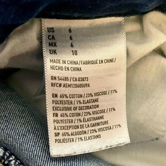 American Eagle Outfitters Distressed Women’s Stretch Cutoff Shorts, Size 6 - Picture 6 of 10